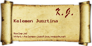 Kelemen Jusztina névjegykártya
